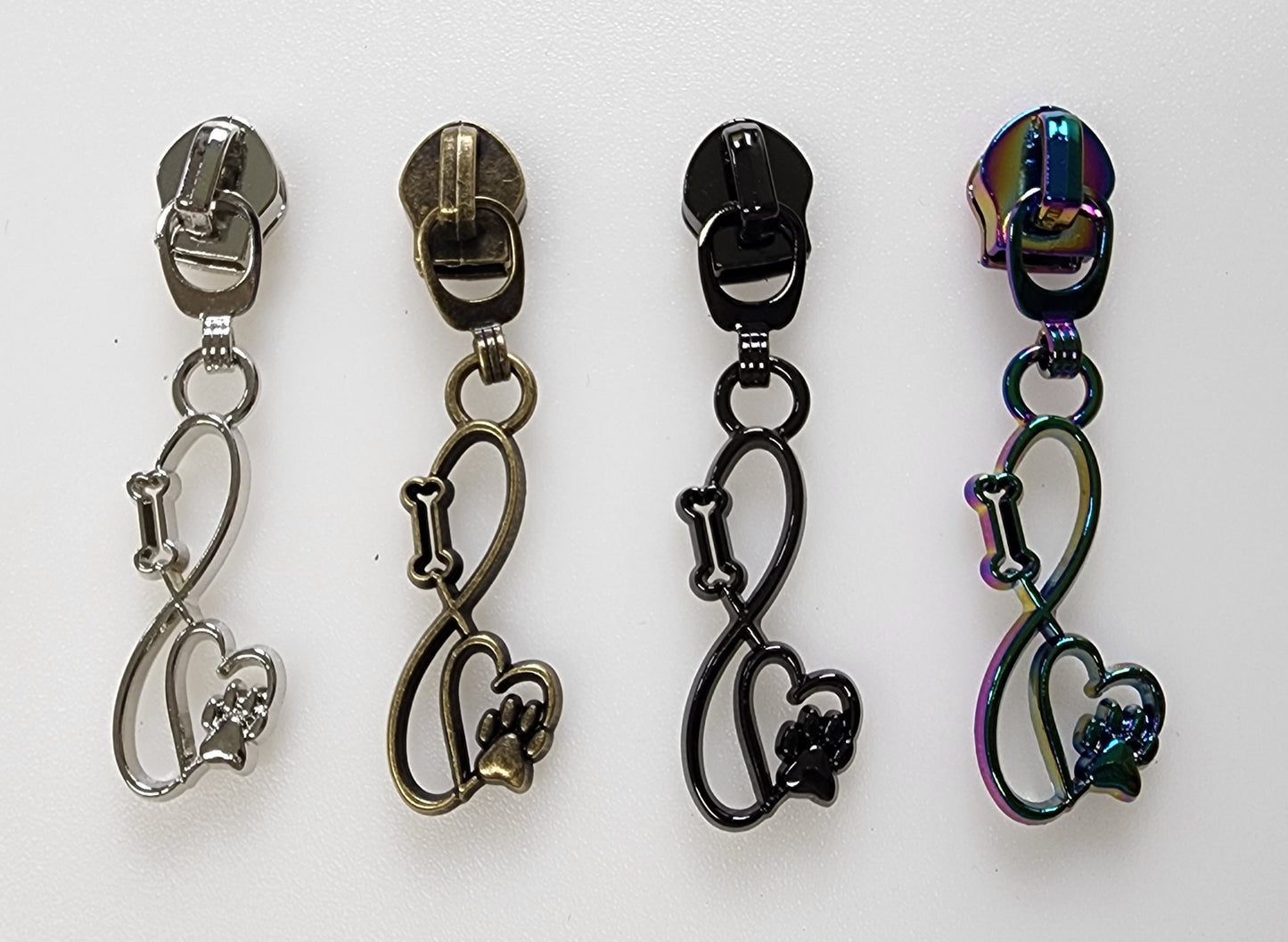 #5 Infinity Paw Zipper Pulls