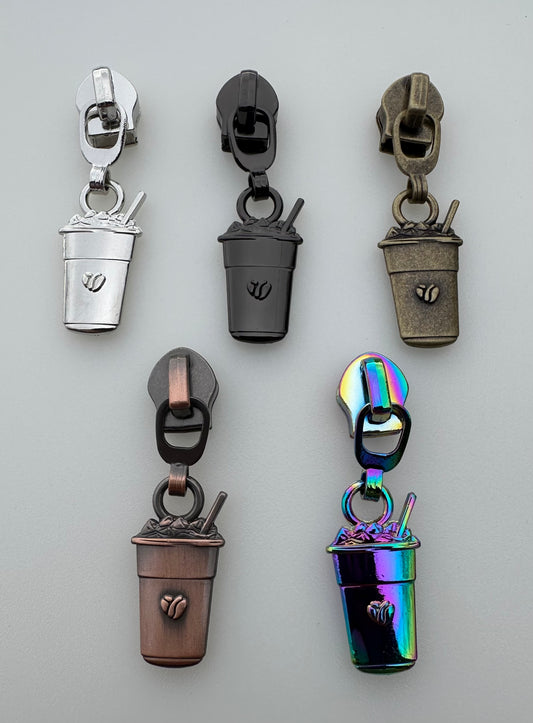 #5 Iced Coffee Nylon Zipper Pulls