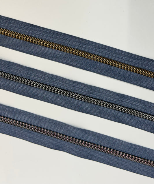 #5 Celestial Blue Nylon Zipper Tape