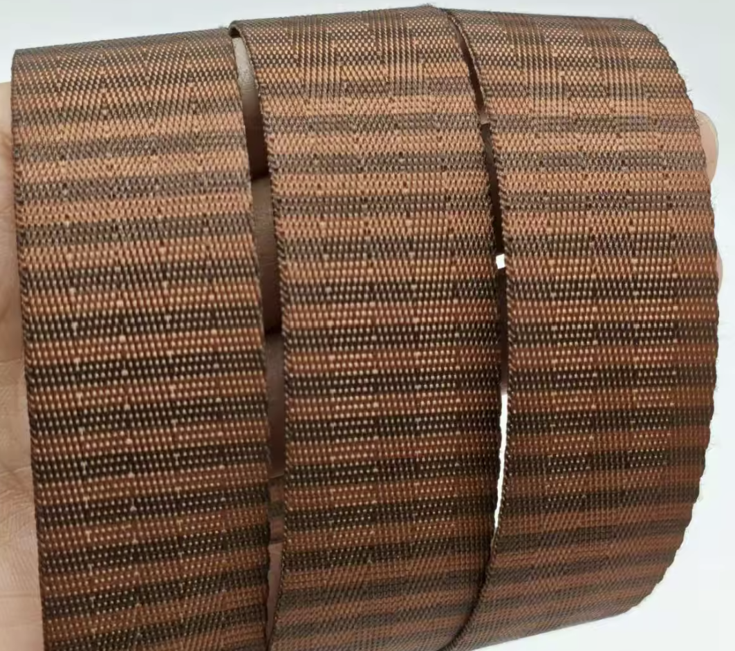 1 1/2" Brown Stripe Nylon Webbing