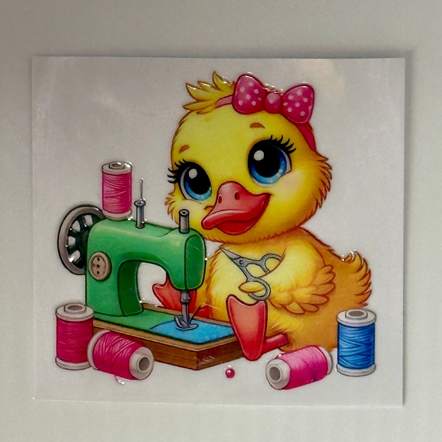 Sewing Chick Sticker