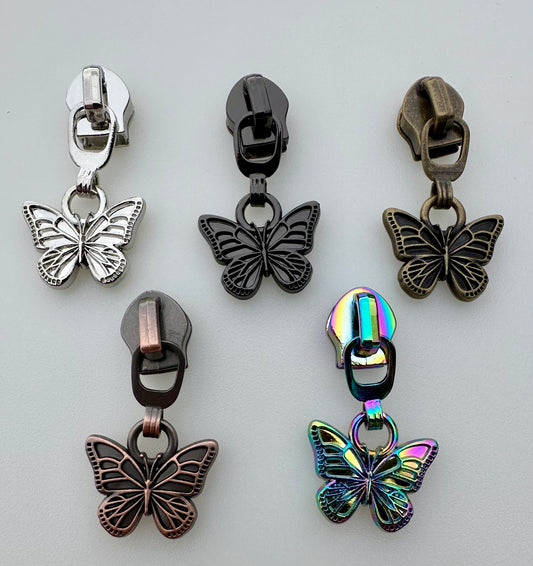 #5 Butterfly Nylon Zipper Pulls