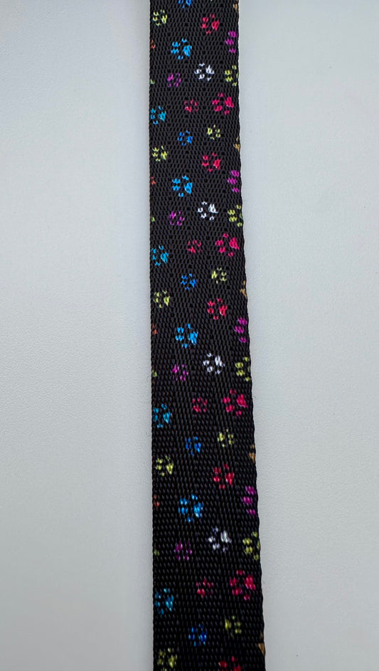 3/4" Paw Print Nylon Webbing