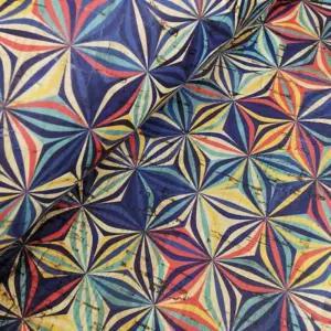 Geometric Stars Cork Fabric
