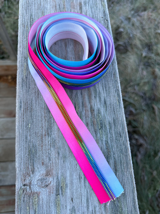 #5 Colorful Rainbow Nylon Zipper Tape