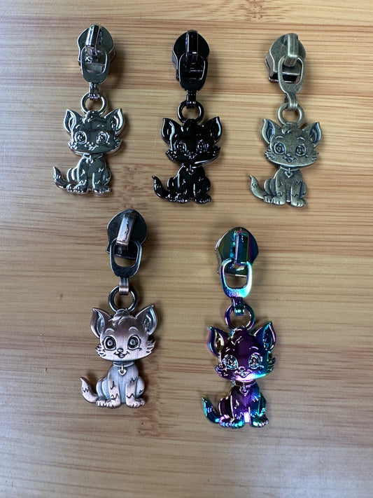 #5 Kitty Nylon Zipper Pulls