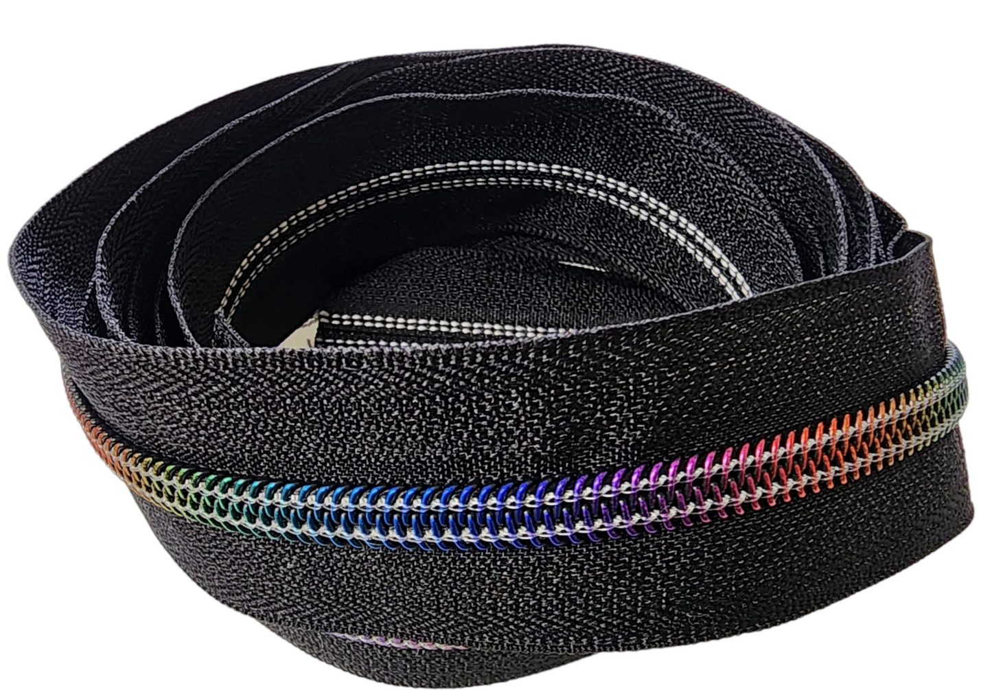 #5 Metallic Rainbow Coil Nylon Zipper Tape