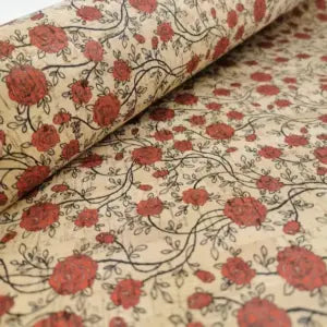 Rose Vines Cork Fabric