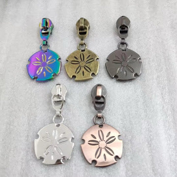 #5 Sand Dollar Nylon Zipper Pull