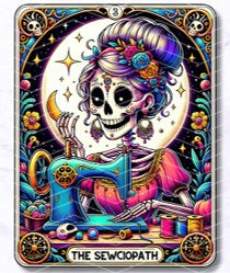Sewciopath Skull Sticker