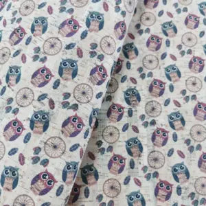 Owls Cork Fabric