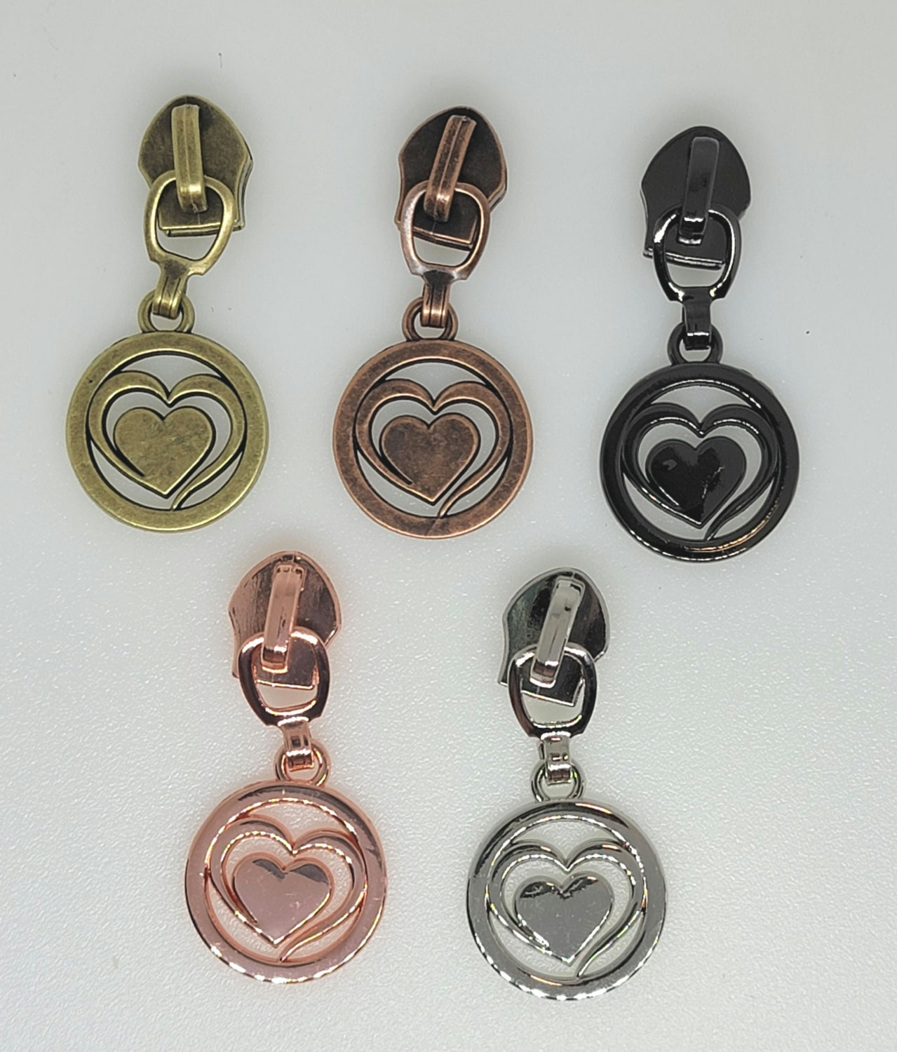 Heart Zipper Pulls
