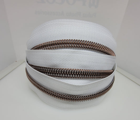 White #5 Nylon Zipper Tape