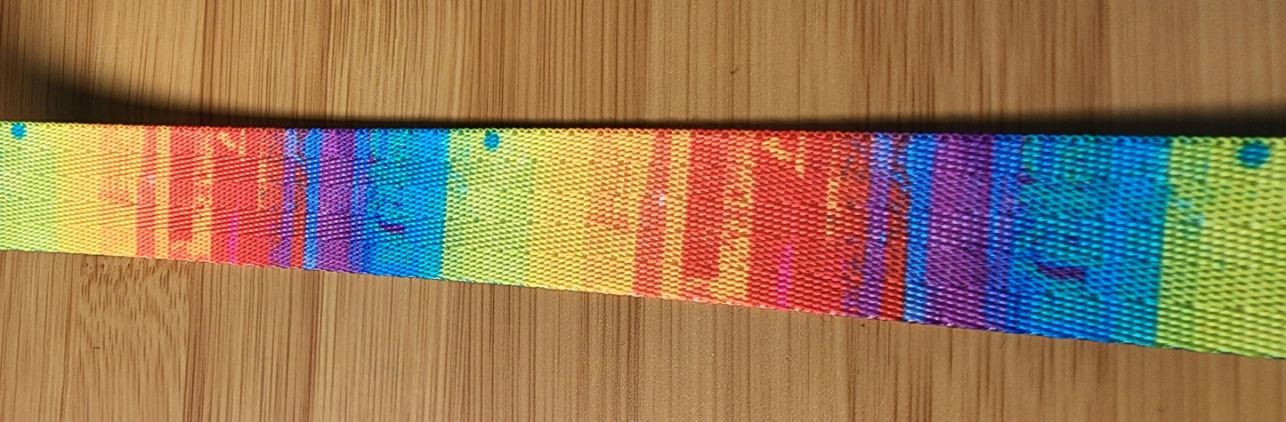 3/4" Abstract Primary Stripe Nylon Webbing