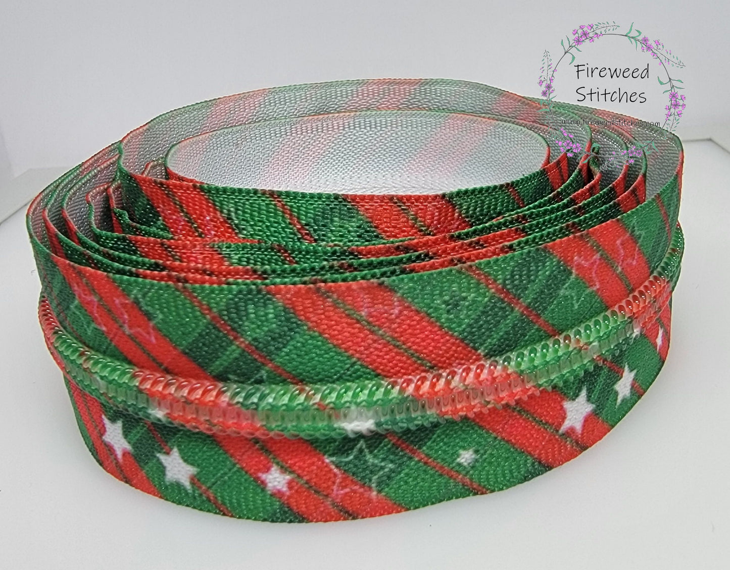 Christmas Plaid #5 Nylon Zipper Tape