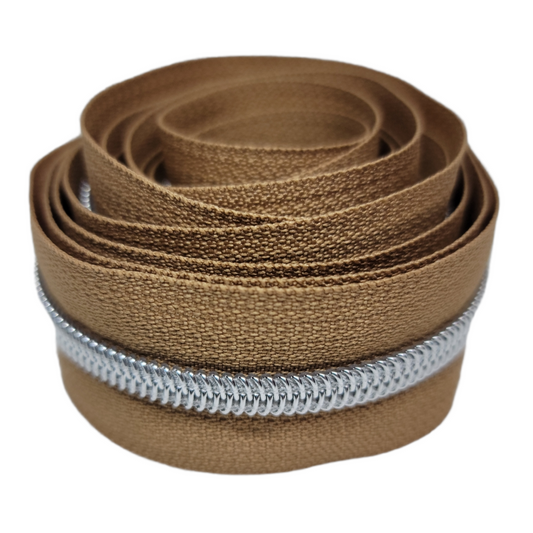 Medium Brown #5 Nylon Zipper Tape