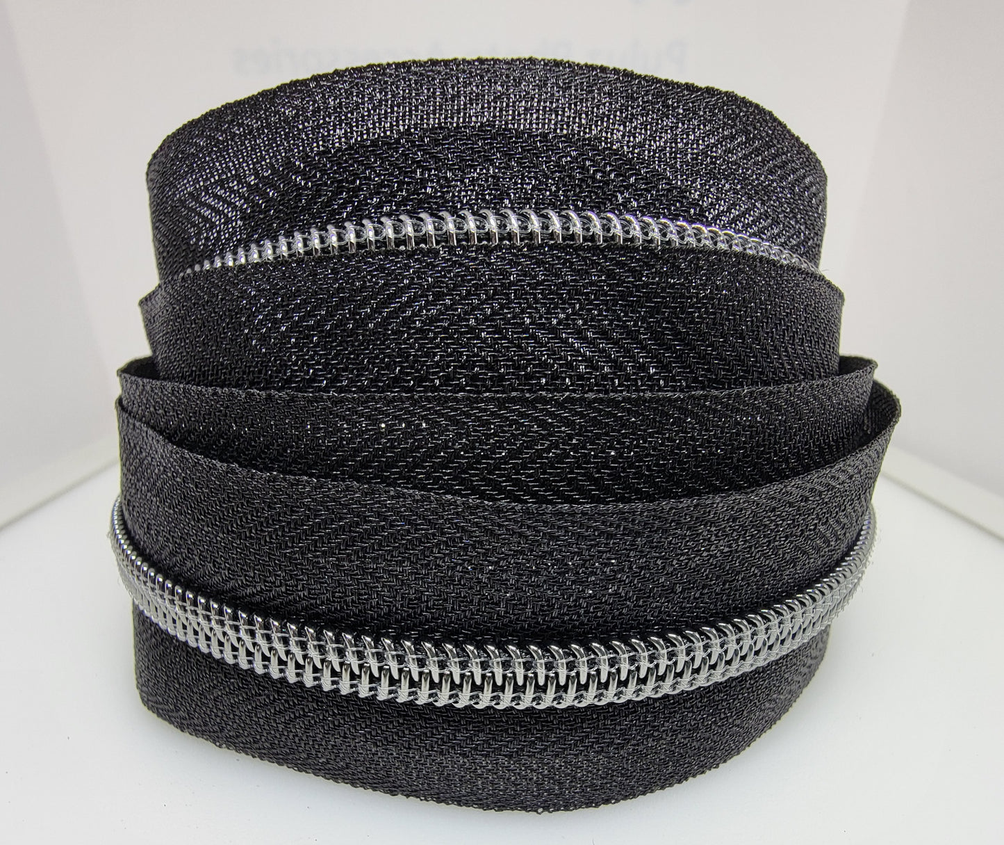 Metallic Black #5 Nylon Zipper Tape