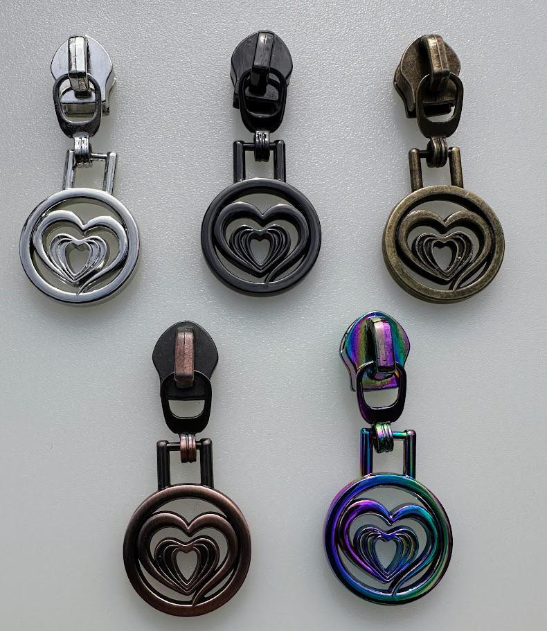 #5 My Heart Nylon Zipper Pulls