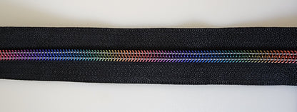 #5 Metallic Rainbow Coil Nylon Zipper Tape
