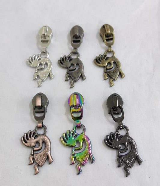 #5 Kokopelli Nylon Zipper Pulls