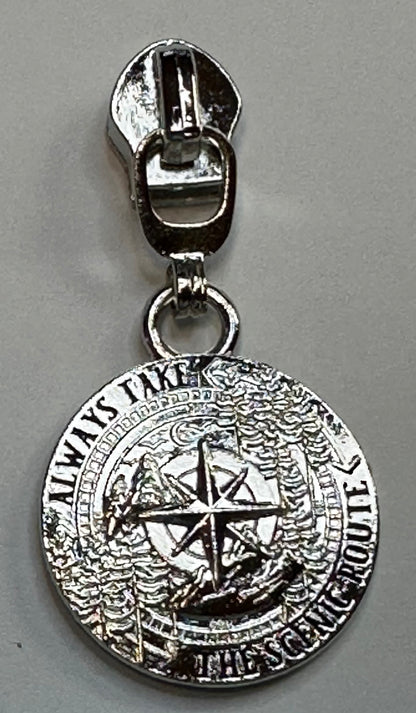 #5 Scenic Compass Zipper Pulls