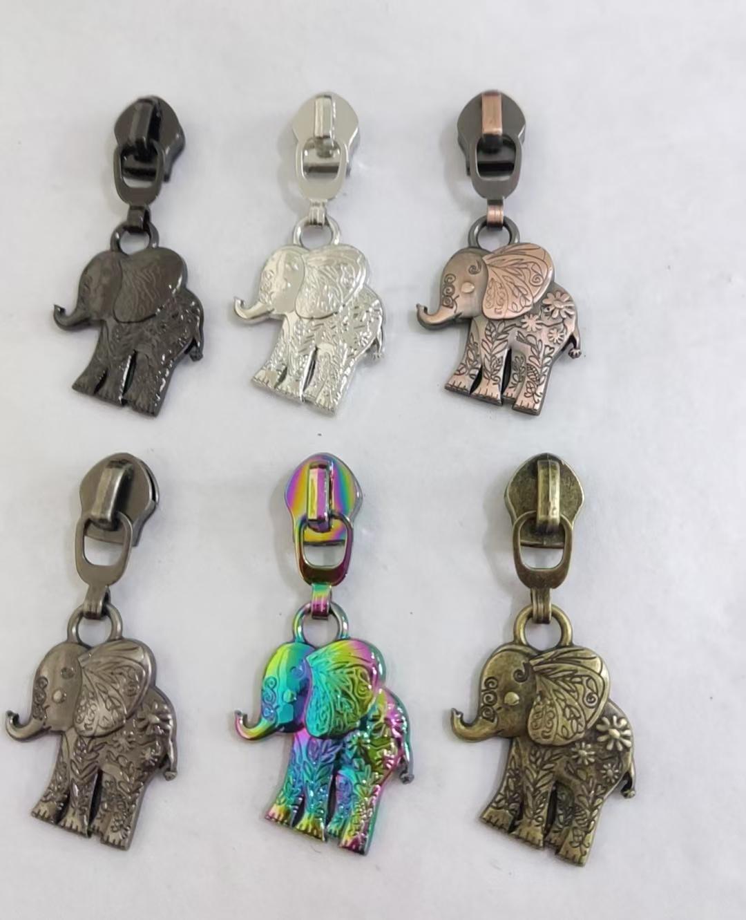 #5 Elephant Nylon Zipper Pulls