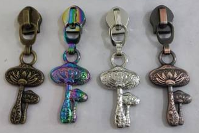 #5 Mushroom Nylon Zipper Pulls