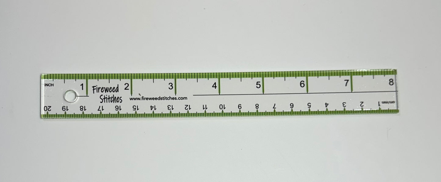 8" Combo MM & Inches Ruler