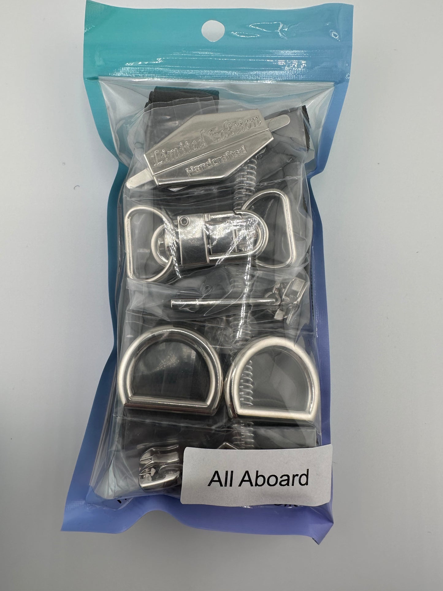 All Aboard hardware kit for Fireweed Stitches All Aboard pattern. 