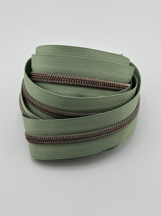 #5 Sage Green Nylon Zipper Tape