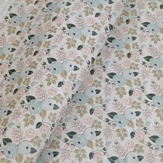 Bird Floral Cork Fabric