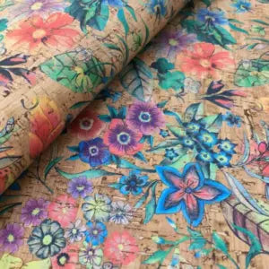 Bold Tropics Cork Fabric