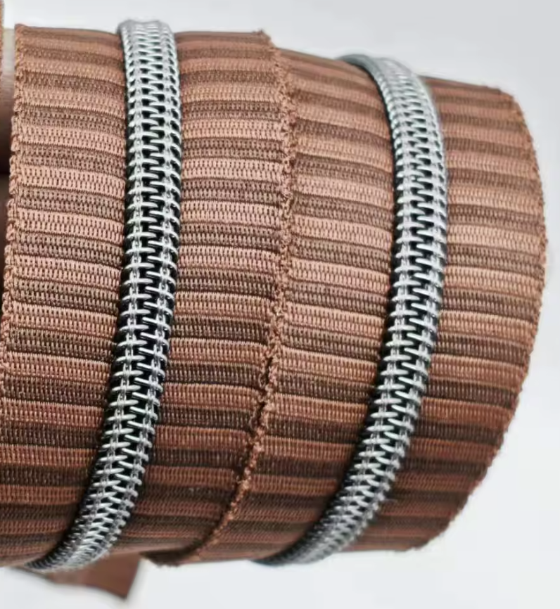 #5 Brown Stripe Zipper Tape