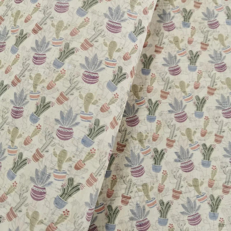 Cute Cactus Cork Fabric