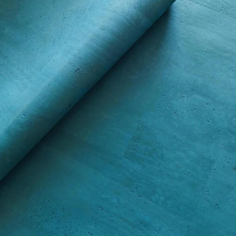 Dark Teal Cork Fabric