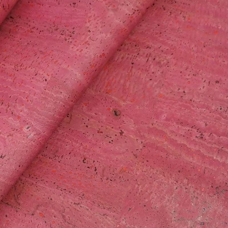 Dark Pink Cork Fabric