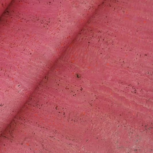 Dark Pink Cork Fabric