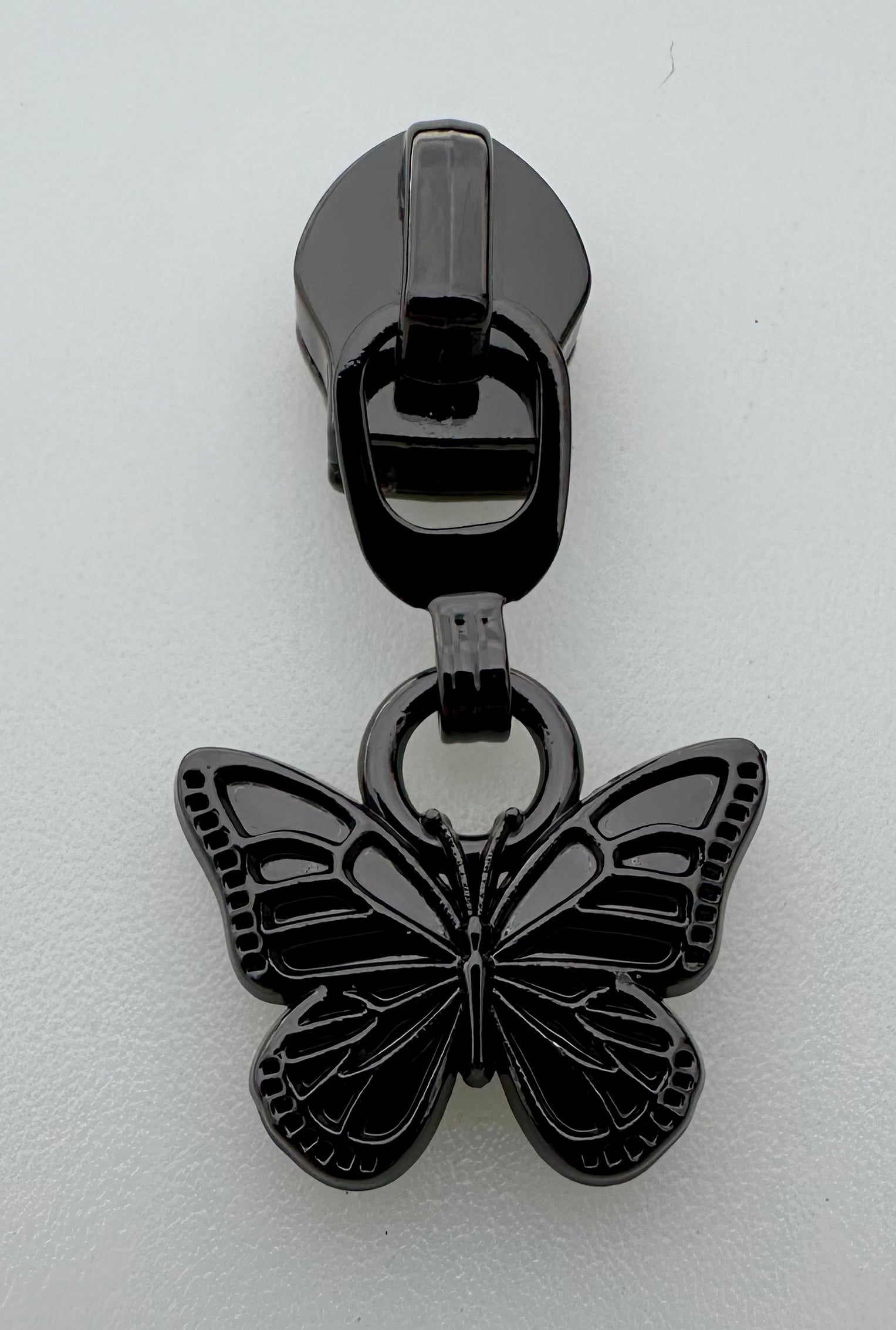 8egreedy butterfly zip parker black×gray 5 Butterfly Nylon Zipper Pulls – Fireweed Stitches