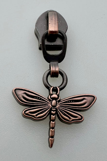 #5 Dragonfly Nylon Zipper Pulls