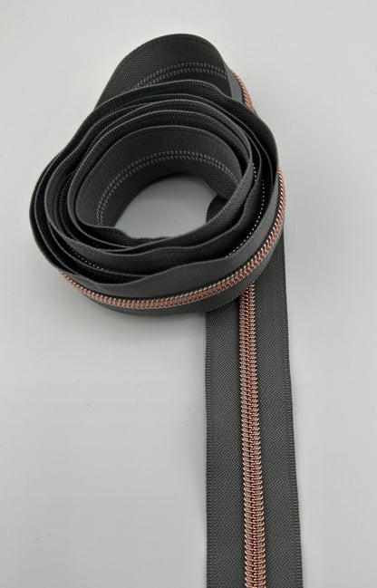 #5 Gray Nylon Zipper Tape