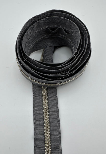 #5 Gray Nylon Zipper Tape