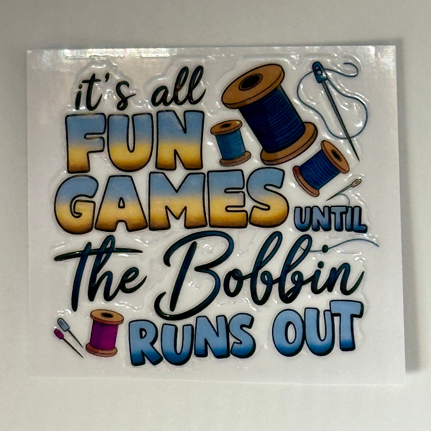 Fun & Games Bobbin Sticker