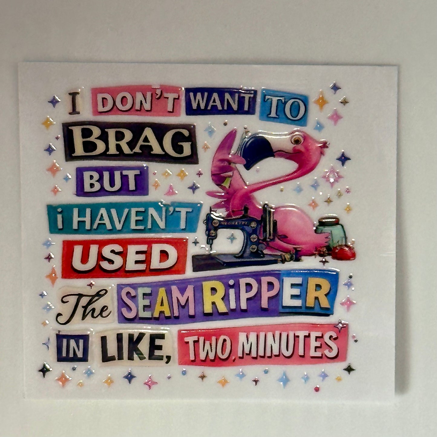 Flamingo Brag Sticker