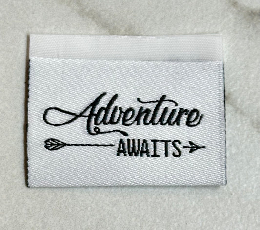 Adventure Awaits Woven Label