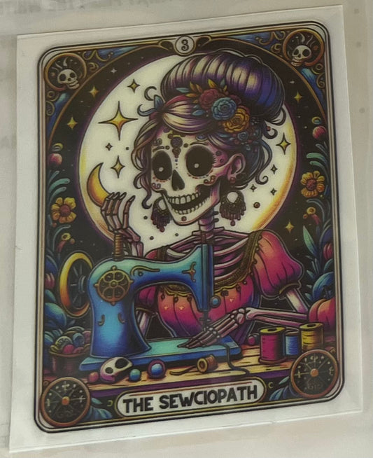 Sewciopath Skull Sticker