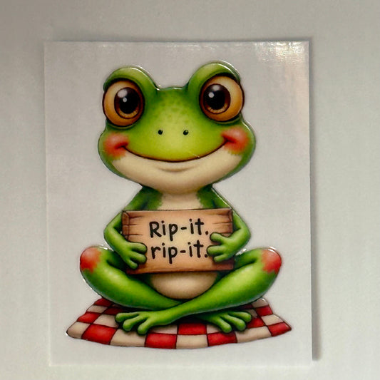 Rip It Frog Sticker