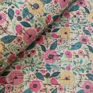 Garden Posies Cork Fabric
