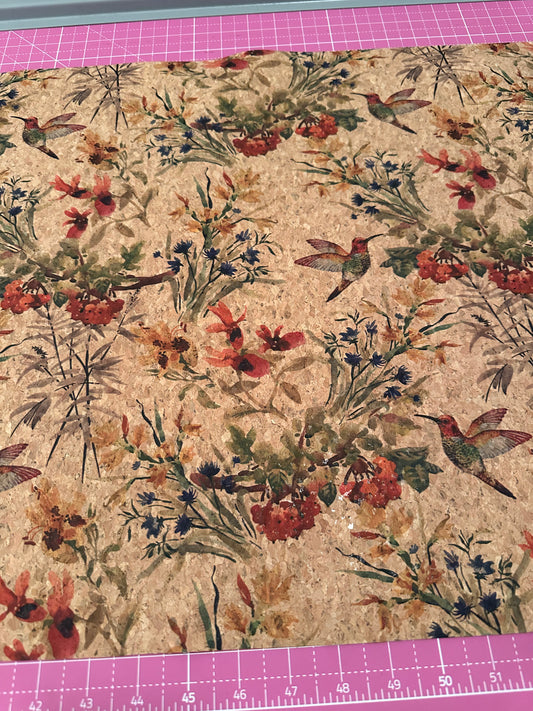 Hummingbird Cork Fabric