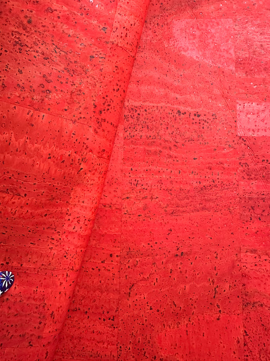 Bright Orange Cork Fabric
