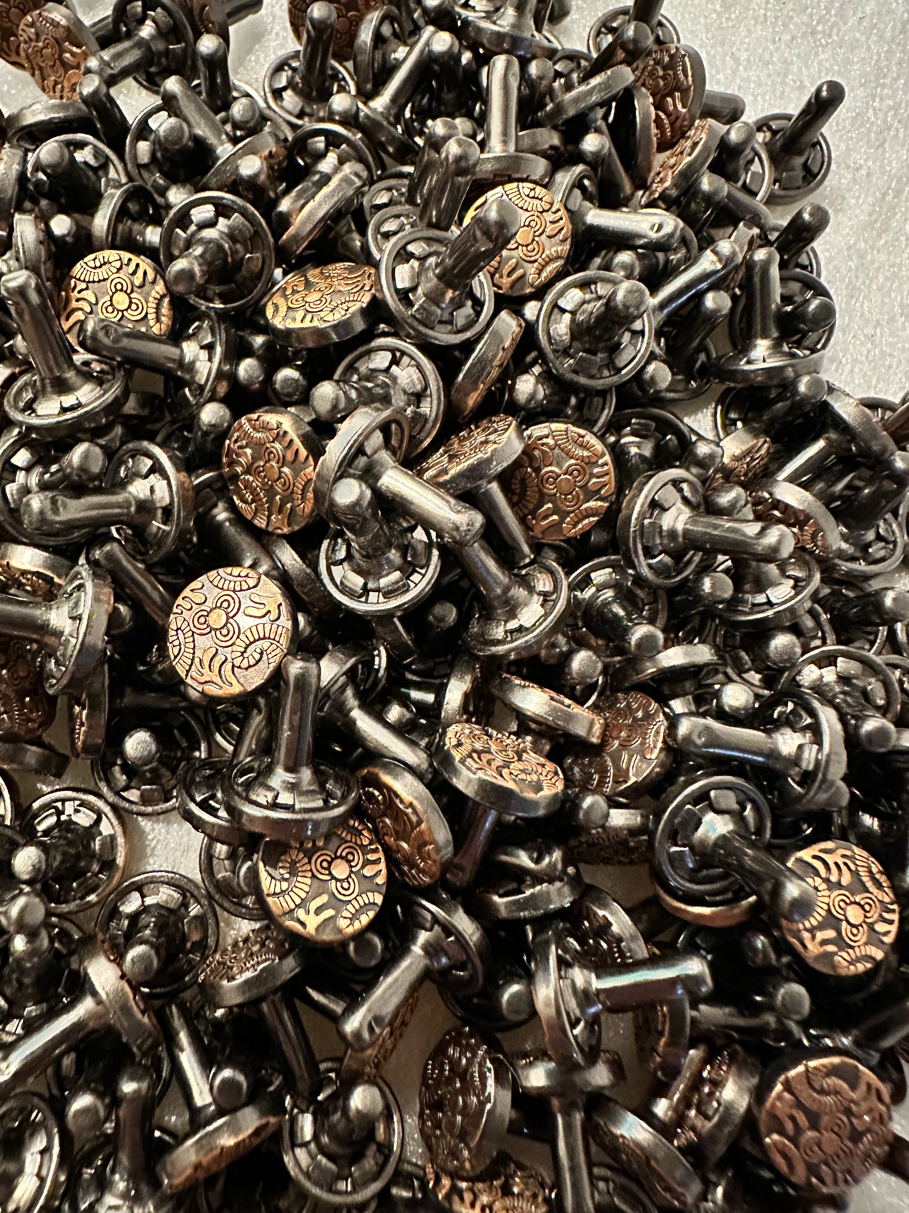 10MM x 8MM Abstract Design Rivets – Fireweed Stitches